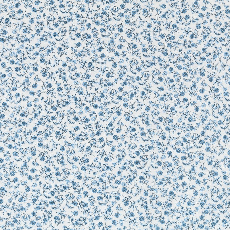 Tela Patchwork Floreado Azul - Ribes y Casals