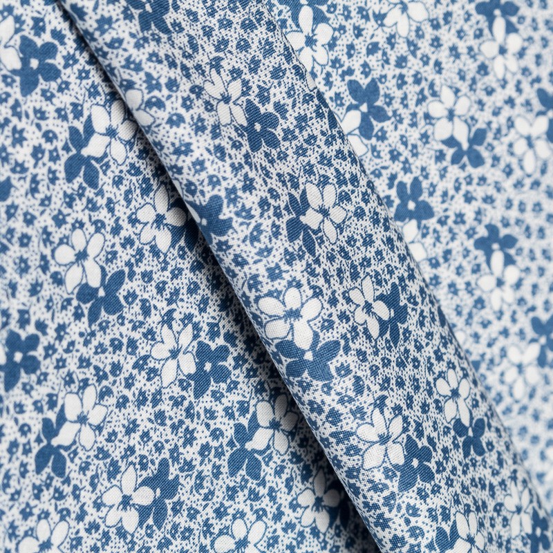 Tela Patchwork Flores Azules - Ribes y Casals