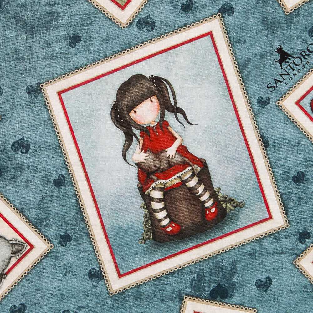 Tela Patchwork Gorjuss My Story Aguamarina - Ribes y Casals