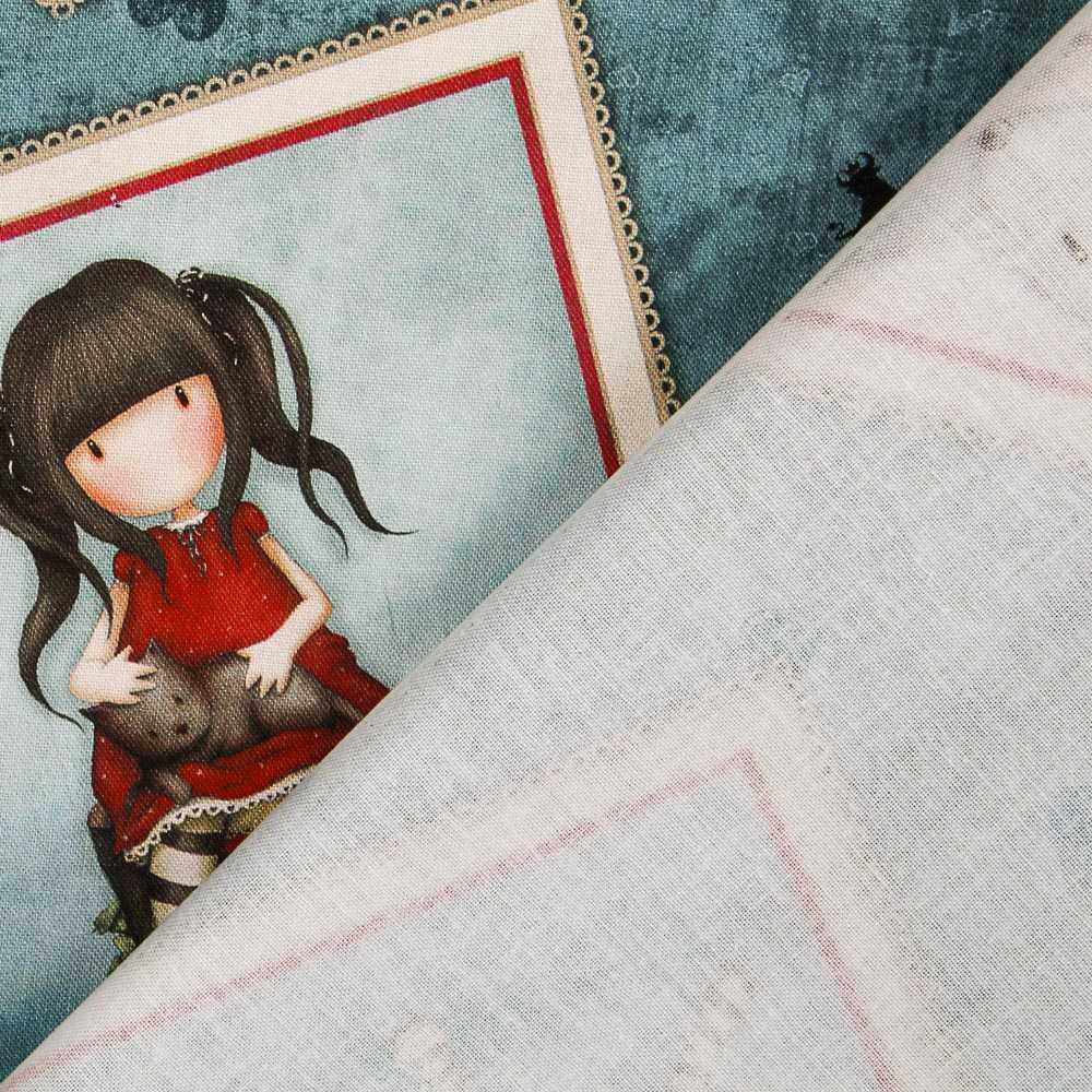 Tela Patchwork Gorjuss My Story Aguamarina - Ribes y Casals