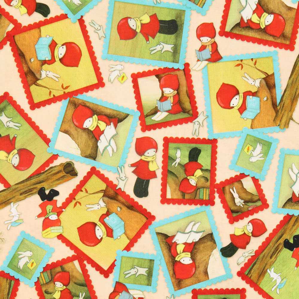 Tela Patchwork Gorjuss Reading Together Beige - Ribes y Casals