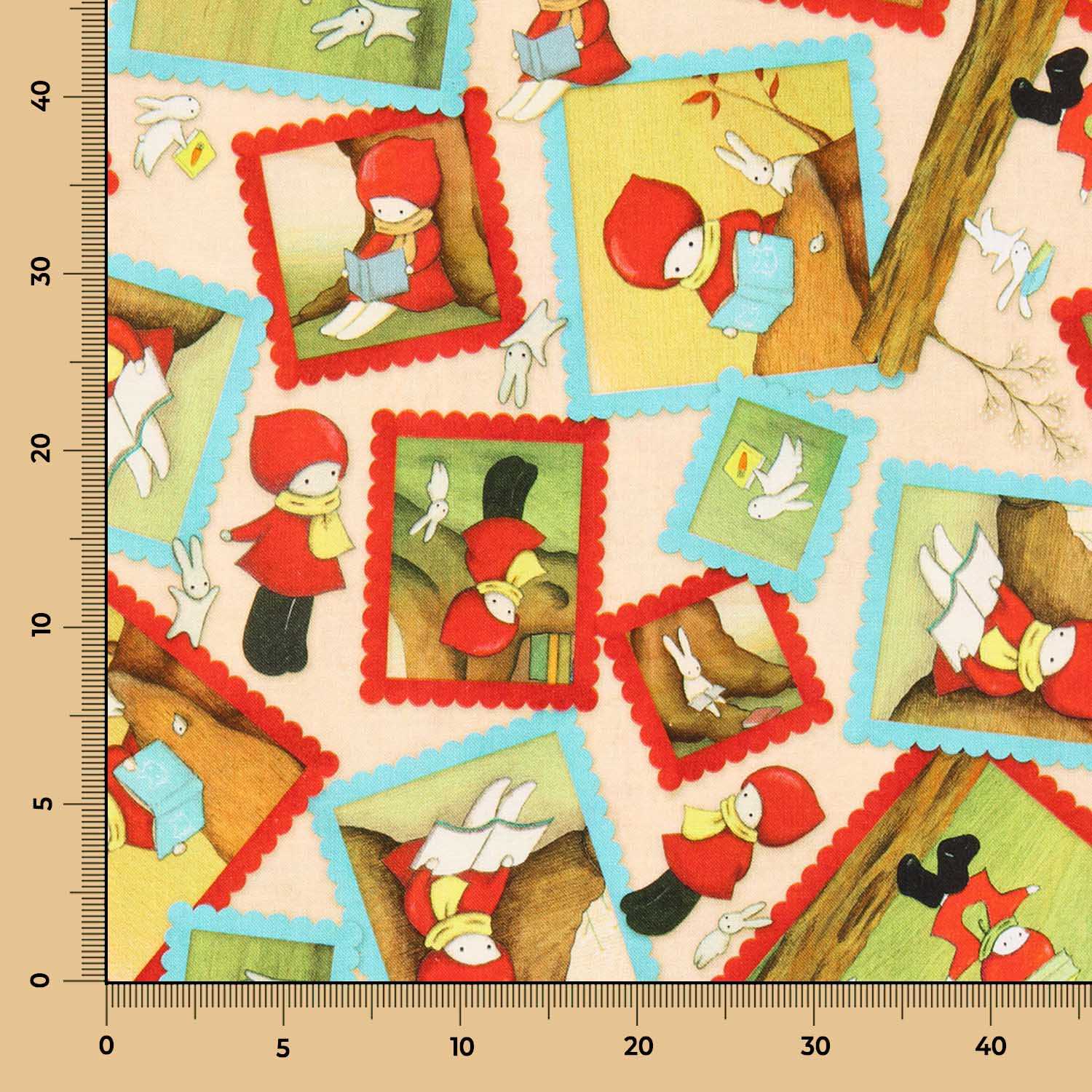 Tela Patchwork Gorjuss Reading Together Beige - Ribes y Casals
