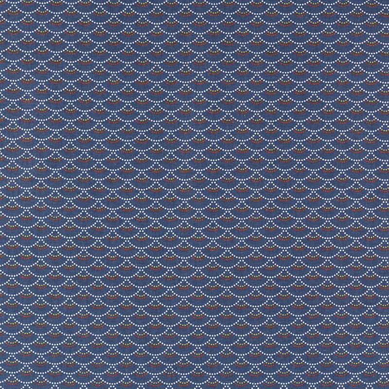 Tela Patchwork Koi Azul Noche - Ribes y Casals