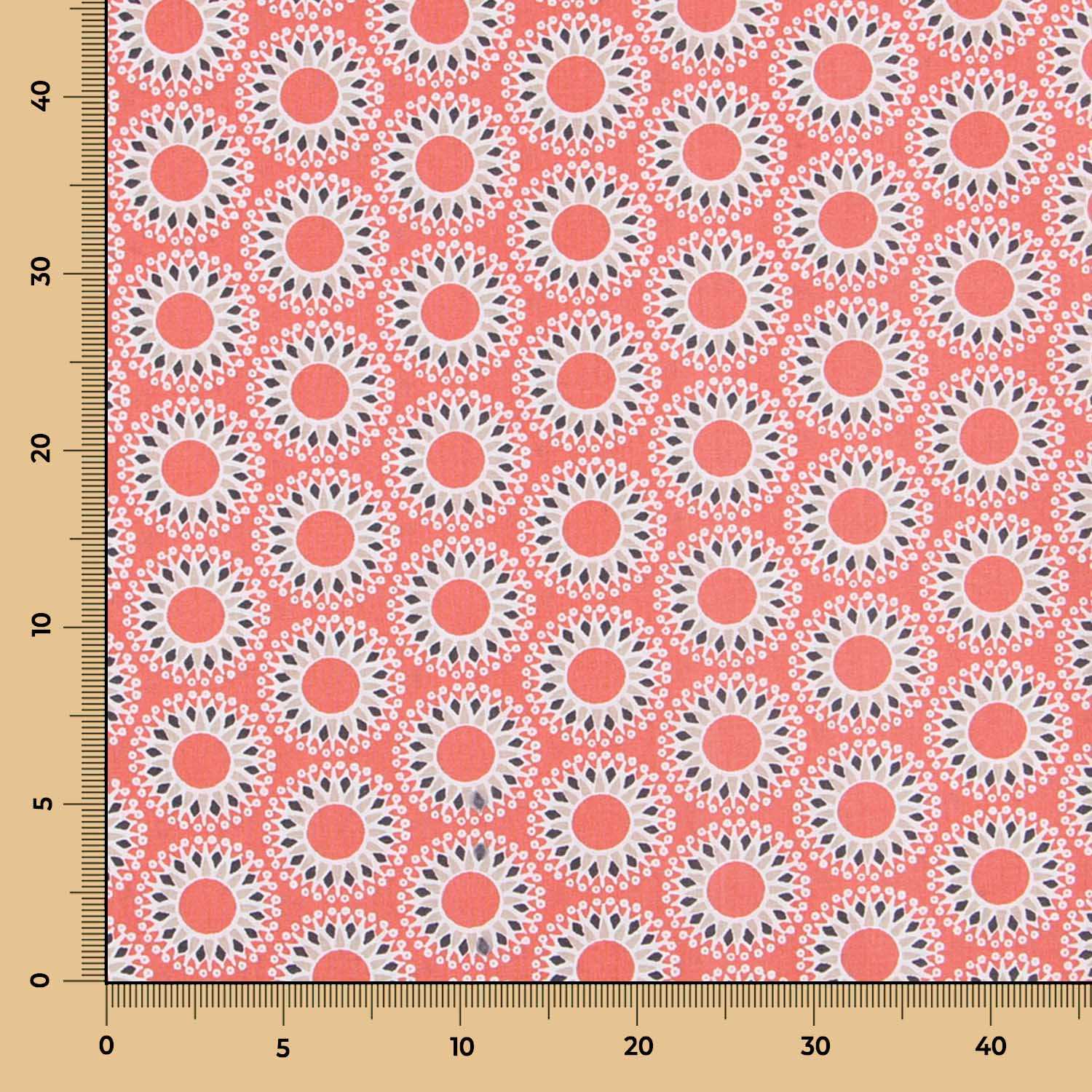 Tela Patchwork Malawa Naranja - Ribes y Casals