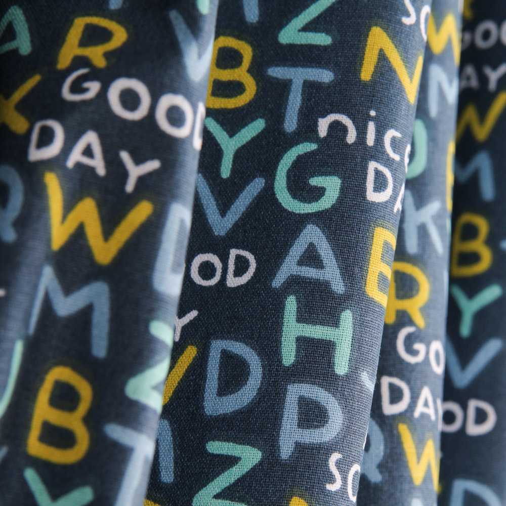 Tela Patchwork Mayúsculas Azul - Ribes y Casals