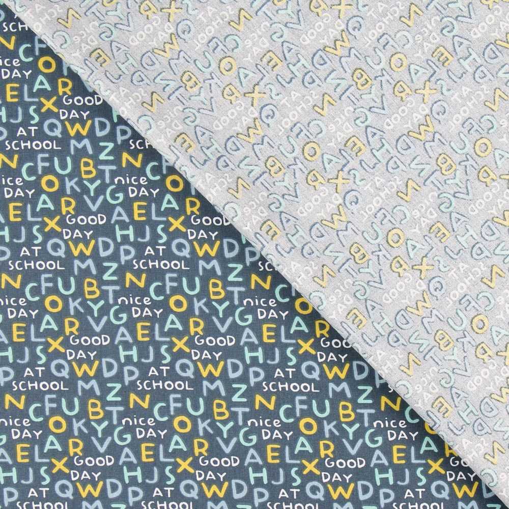 Tela Patchwork Mayúsculas Azul - Ribes y Casals