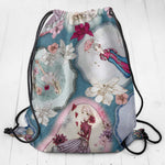 Tela Patchwork Mirabelle Midnight Garden Aguamarina - Ribes y Casals