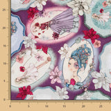 Tela Patchwork Mirabelle Midnight Garden Morada - Ribes y Casals
