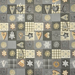 Tela Patchwork Navidad Gris - Ribes y Casals
