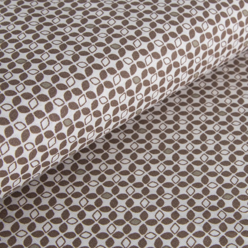 Tela Patchwork Pétalo Marrón - Ribes y Casals