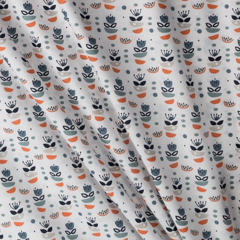 Tela Patchwork Piezas Naranja - Ribes y Casals