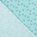 Tela Patchwork Planes Verde Agua - Ribes y Casals
