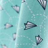 Tela Patchwork Planes Verde Agua - Ribes y Casals