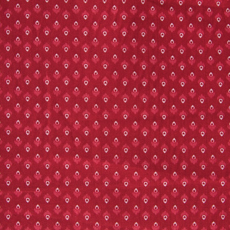 Tela Patchwork Pluma Rojo - Ribes y Casals