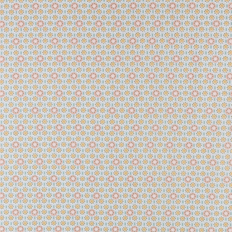 Tela Patchwork Ruedas Verde Agua - Ribes y Casals