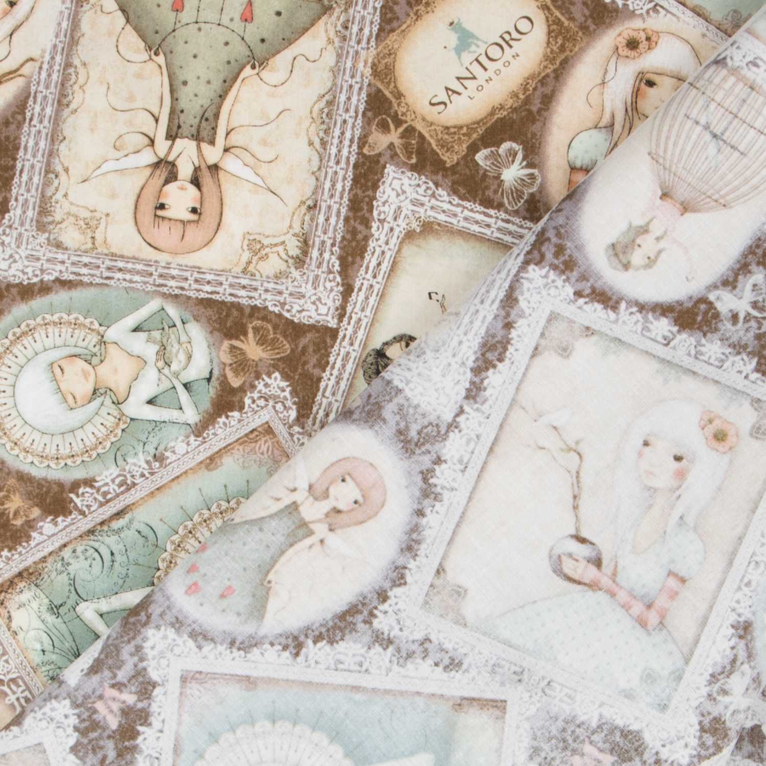 Tela Patchwork Santoro&#39;s Mirabelle Camel - Ribes y Casals