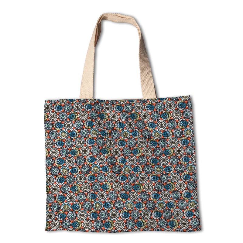 Tela Patchwork Soweto Naranja - Ribes y Casals