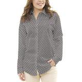 Tela Patchwork Topos Fondo Gris - Ribes y Casals