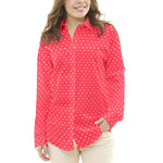 Tela Patchwork Topos Fondo Rojo - Ribes y Casals