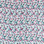 Tela Patchwork Triángulos Fucsia - Ribes y Casals