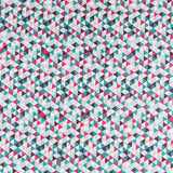 Tela Patchwork Triángulos Fucsia - Ribes y Casals