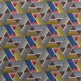 Tela Patchwork Triángulos Rojo - Ribes y Casals