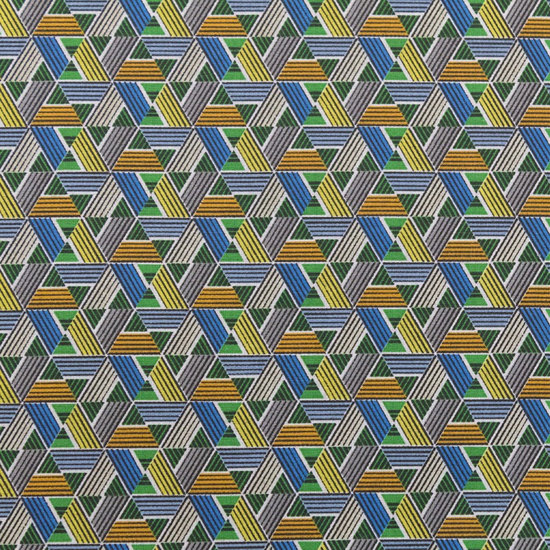 Tela Patchwork Triángulos Verde - Ribes y Casals