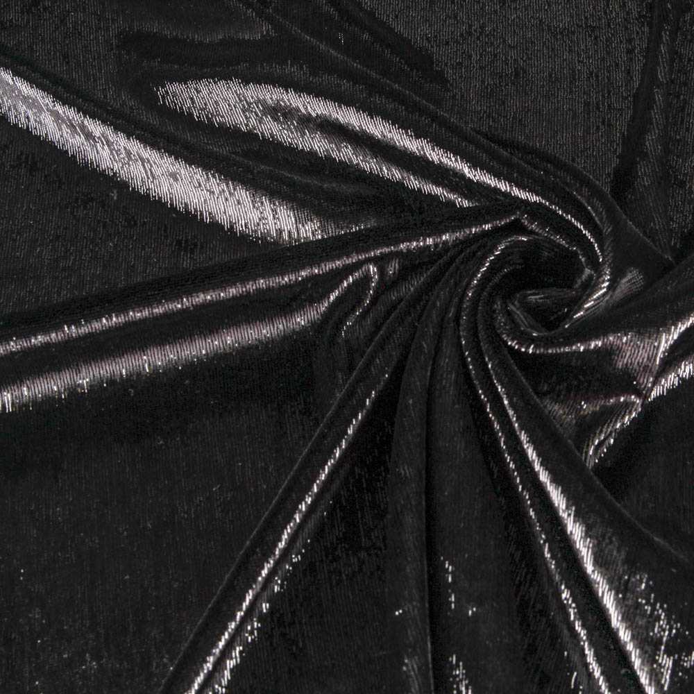 Tela Pelo De Mono Lurex Negro - Ribes y Casals