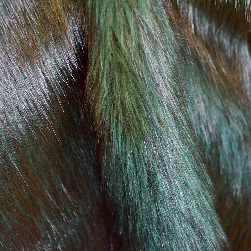 Tela Pelo Largo Bicolor Verde Botella - Ribes y Casals