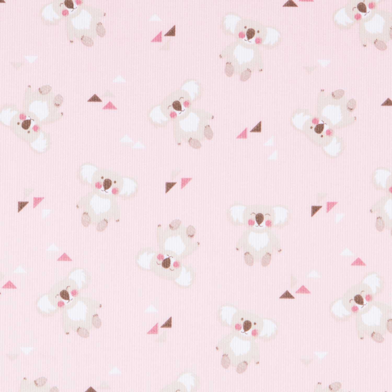 Tela Piqué Canutillo Koala Rosa - Ribes y Casals