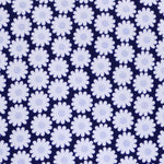 Tela Piqué Canutillo Margaritas Azul Marino - Ribes y Casals