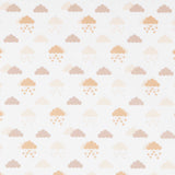 Tela Piqué Canutillo Nubes Camel - Ribes y Casals