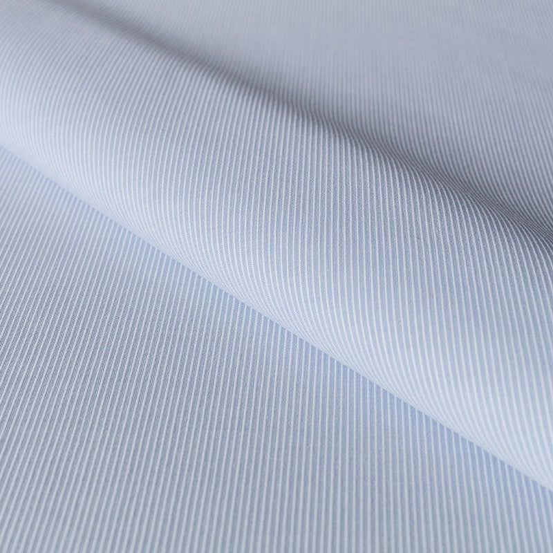 Tela Piqué Milrayas Azul Claro - Ribes y Casals