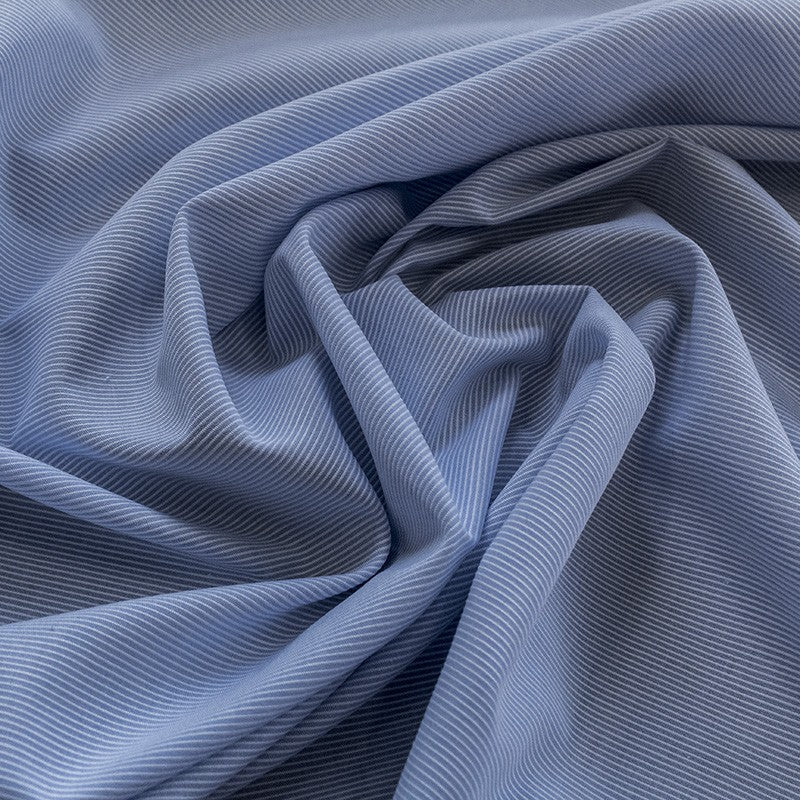 Tela Piqué Milrayas Azul - Ribes y Casals