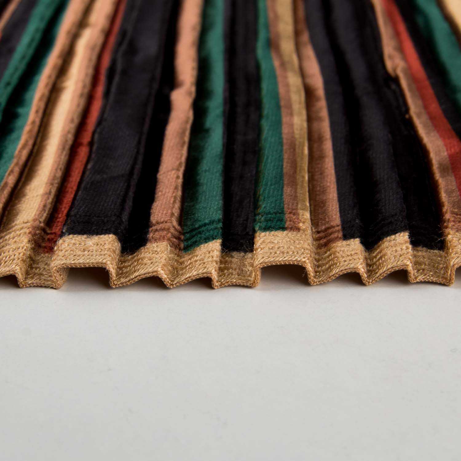 Tela Plisado Soleil Terciopelo Verde - Ribes y Casals