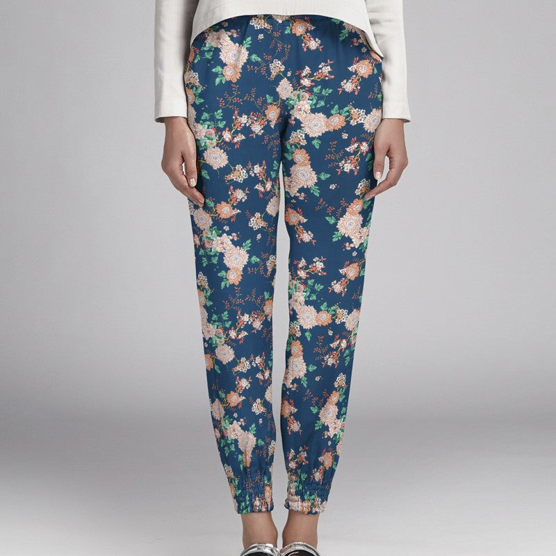 Tela Poliéster Flores Canard - Ribes y Casals