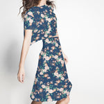 Tela Poliéster Flores Canard - Ribes y Casals