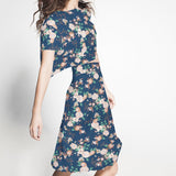 Tela Poliéster Flores Canard - Ribes y Casals