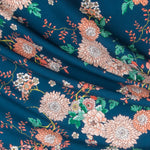 Tela Poliéster Flores Canard - Ribes y Casals