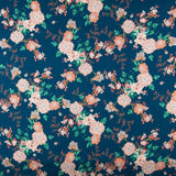 Tela Poliéster Flores Canard - Ribes y Casals