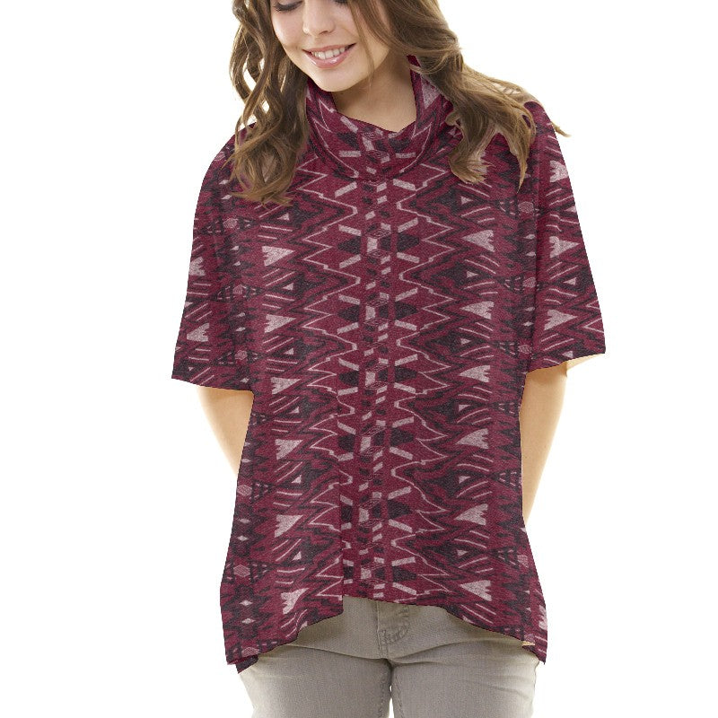 Tela Poncho Rombo Granate - Ribes y Casals