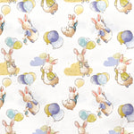 Tela Popelín Algodón Little Rabbit Blanco - Ribes y Casals