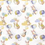 Tela Popelín Algodón Little Rabbit Blanco - Ribes y Casals