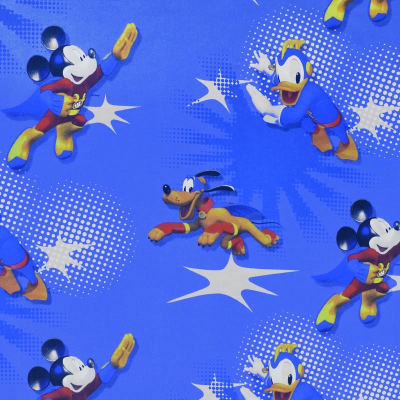 Tela Popelín Disney Donald Azul Denim - Ribes y Casals