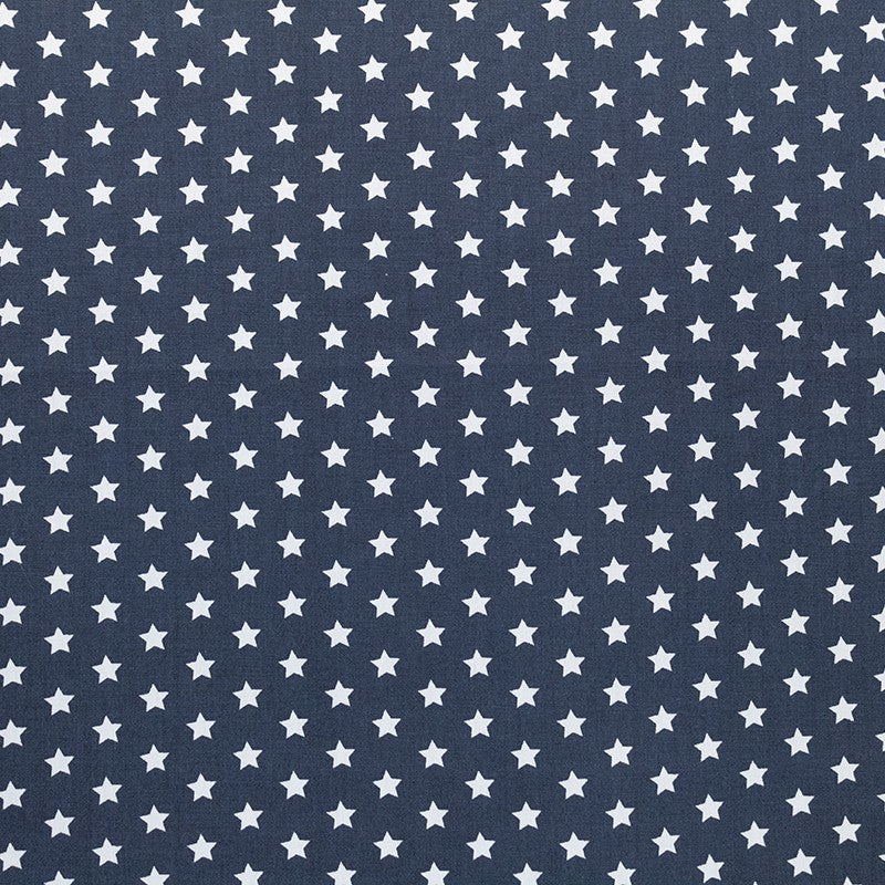 Tela Popelín Estrellas Fondo Navy - Ribes y Casals