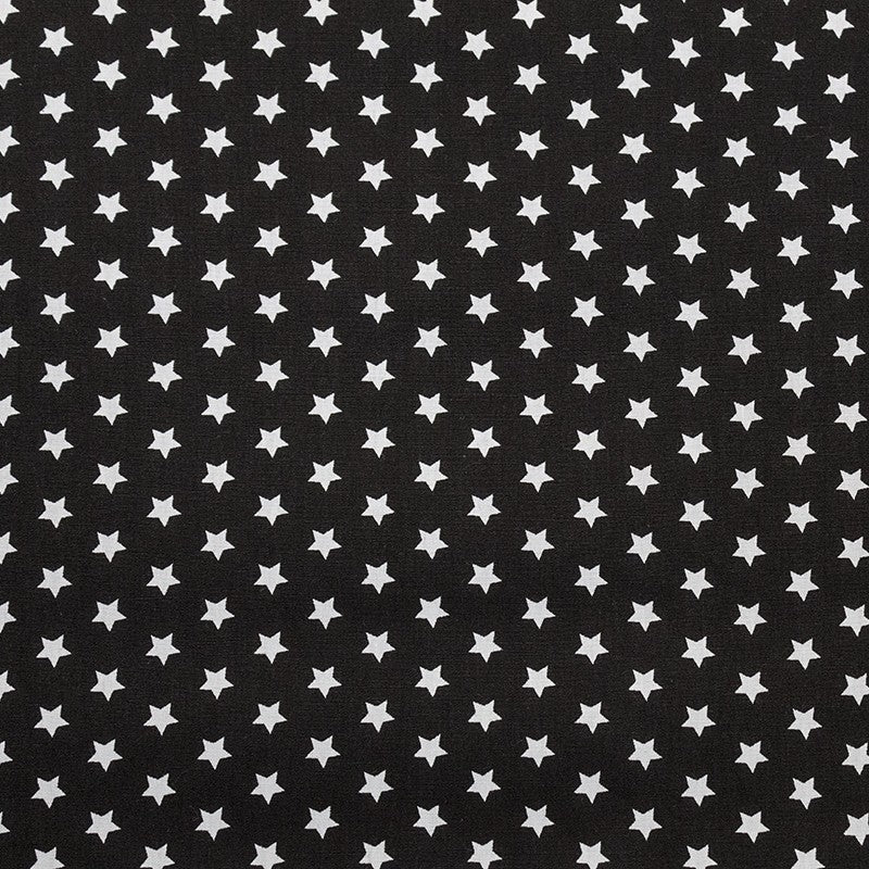 Tela Popelín Estrellas Fondo Negro - Ribes y Casals