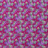 Tela Popelín Flamenca Liberty Rosas Fucsia - Ribes y Casals