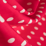 Tela Popelín Flamenca Lunar Fondo Rojo - Ribes y Casals