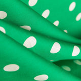 Tela Popelín Flamenca Lunar Fondo Verde - Ribes y Casals