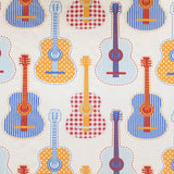 Tela Popelín Guitars Cruda - Ribes y Casals